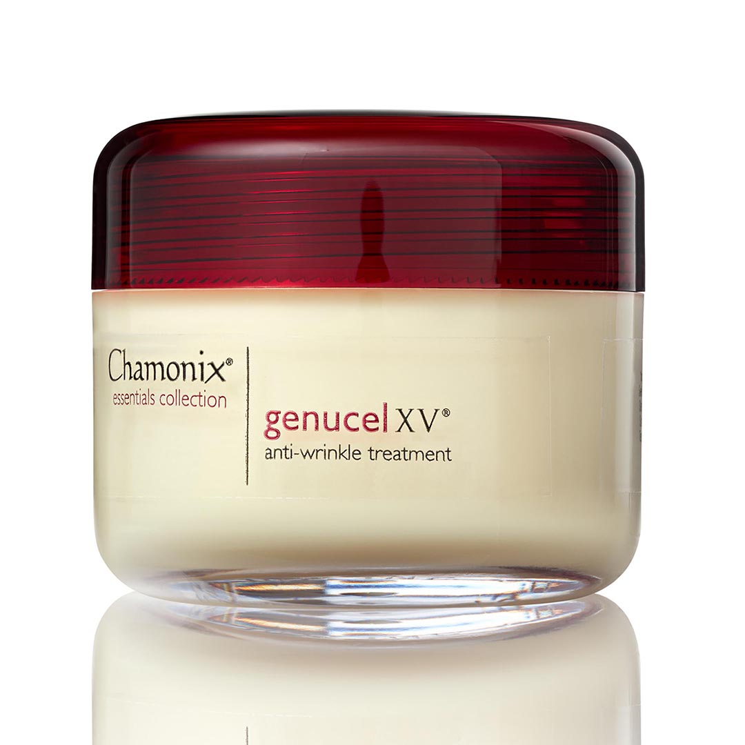 A skincare product from Genucel Skin Care.   This product is named Genucel XV anti-wrinkle treatment.