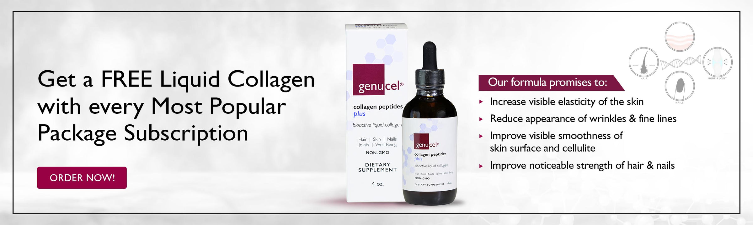 Get a FREE Liquid Collagen with every Most Popular Package Subscription