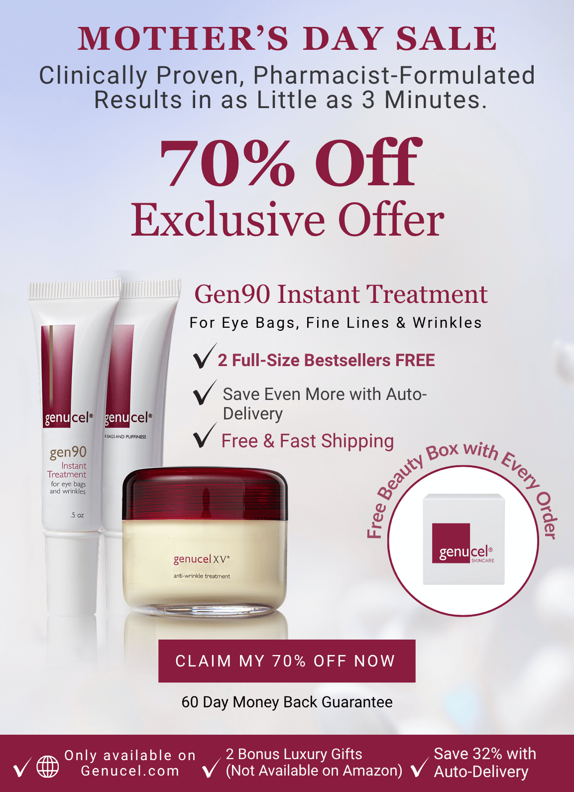 Mother's Day Sale 70% off - 2 Full-Size Bestsellers Plus FREE Beauty Box