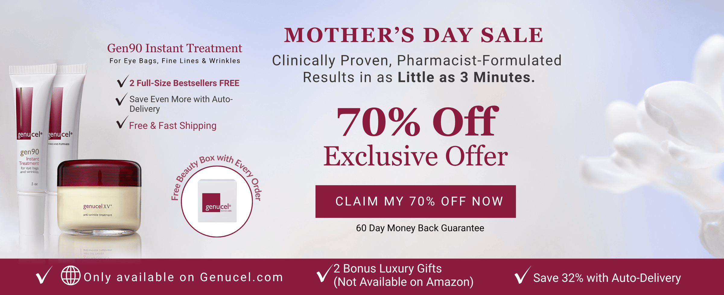 Mother's Day Sale 70% off - 2 Full-Size Bestsellers Plus FREE Beauty Box