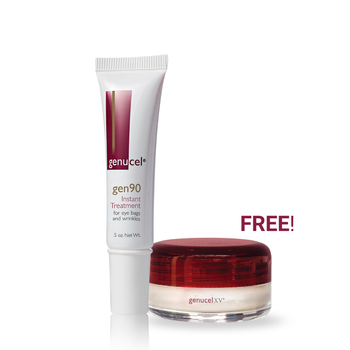 Genucel gen90 eye treatment product on a white background